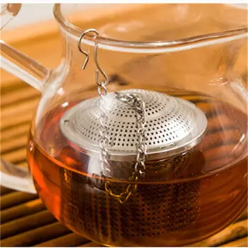 1 ADET Kullanımlık Paslanmaz Çelik Topu Çay Elek Çorba Örgü Filtre Kahve Süzgeç Çay Yaprağı Demlik Baharat Sepeti Teakettle Aksesuarları