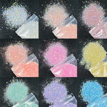 1 Torba Tıknaz Glitter Holografik Tırnak Sanat Unicorn Kozmetik Mix Boyutu Altıgen Manikür Yanardöner Tırnak Sanat Aksesuarları Glitter H&*&