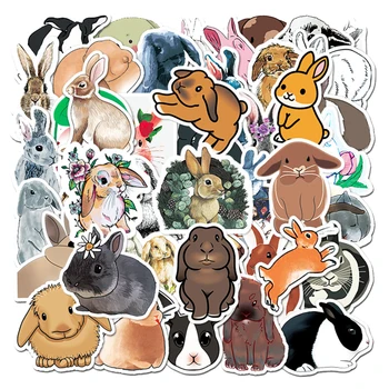 10/30/50 ADET Karikatür Sevimli Tavşan Hayvan Doodle Sticker Buzdolabı Kaykay Bagaj Dizüstü Bilgisayar Toptan