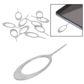 10 adet Sım Kart Tepsi Sökücü Çıkar Pin Anahtar Aracı Paslanmaz Çelik İğne iPhone Samsung için Huawei için