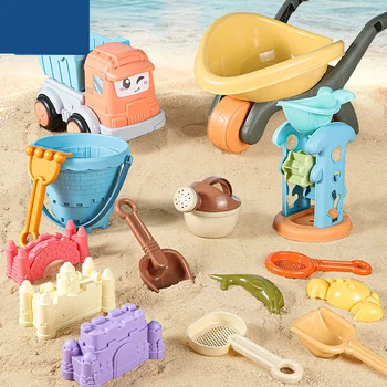11-16 adet plaj oyuncakları Çocuklar için Bebek Plaj Oyunu Oyuncaklar Çocuk Sandbox Seti Kiti Yaz Oyuncaklar Plaj Oyun Kum Su Oyun Sepeti