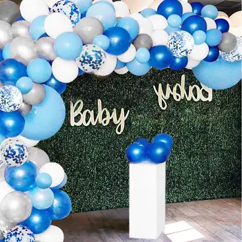 132 Adet Mavi Balon Seti Çocuk Doğum Günü Partisi Oyuncak Ev Sahne Süslemeleri Mezuniyet Doğum Günü Düğün