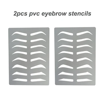 2/5 adet PVC Şeffaf Kaş Şablon 8 Şekiller Microblading Aksesuarları Kaş Şablon Makyaj Aracı Kalıcı Makyaj Malzemeleri