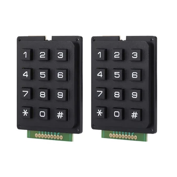 2 Adet ABS Plastik Tuş Takımı Dizisi Modülü Tuşları 3X4 12 Anahtar Düğmesi Membran Anahtarı DIY Kiti Arduino İçin