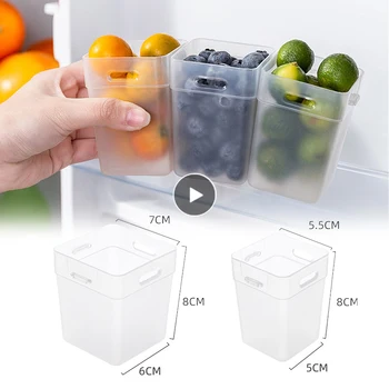2 ADET Buzdolabı Baharat saklama kutusu Buzdolabı Yan Organizatör Şeffaf Buzdolabı saklama kutusu Mutfak Sıralama saklama kutusu es
