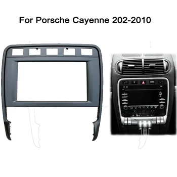 2 Din Araba Radyo Fasya Porsche Cayenne 2002-2010 için araba Stereo Paneli Dash Montaj Kurulum Kiti Trim Çerçeve çerçeve