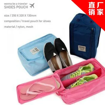 2016 Yeni moda Naylon & Mesh Seyahat Taşınabilir Tote Ayakkabı Kılıfı Su Geçirmez Saklama Çantası Çamaşır Ayakkabı Kılıfı 4 renkler mevcut