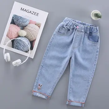 2021 haber ve Sonbahar Çocuk Kız çocuklar pamuk Düz renk kot Pantolon Moda Bebek kız çocuk pantolonları Pantolon 30W