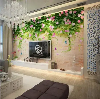 3D Duvar Özel Boyut duvar kağıdı Fotoğraf Duvar Oturma Odası Yatak Odası için Çiçek Duvar Kağıtları Dokunmamış 3d Duvar Kağıtları duvar