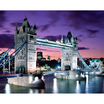 3D Elmas Boyama Londen Köprü Nakış Rhinestones Dikiş Çapraz Örme İğneler El Sanatları Yağ Tuval Yard Dekoratif Desen