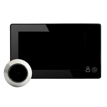 4.3 inç HD Kapı Peephole 145 Derece Geniş Açı Dijital Akıllı Kapı Zili TFT Renkli Kapı Göz ev güvenlik kamerası Monitör