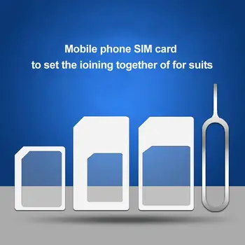 4 Adet Evrensel Cep Telefonu SIM Mikro / Standart Kart Adaptörü Dönüştürücü