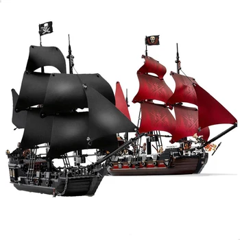 4184 4195 Siyah İnci Gemi Korsanlar Gemiler Caribbeans Kraliçe anne'in İntikamı Yapı Taşları Tuğla Modeli Oyuncak Doğum Günü Çocuklar Hediye