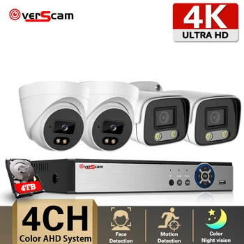 4CH CCTV Ultra HD Analog DVR 4 ADET 2 ADET 8MP AHD Kamera Kiti Açık Hava Ev Güvenlik Sistemi Video gözetleme Seti P2P