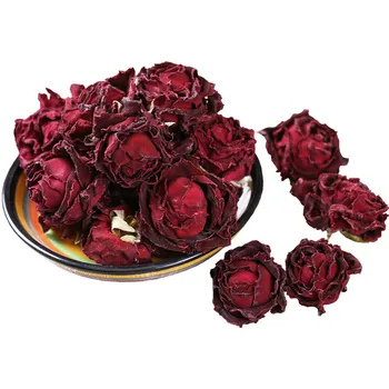 50g doğal koyu kırmızı gül tomurcukları kokulu kurutulmuş koyu gül çift çiçekler organik kurutulmuş çiçek tomurcuğu