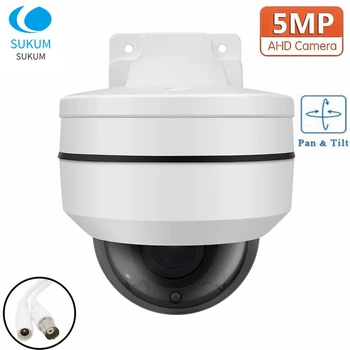 5MP AHD Açık PTZ Kamera 2.8-12mm Motorlu Lens Ev Güvenlik Video Gözetim Mini Hız Dome güvenlik kamerası