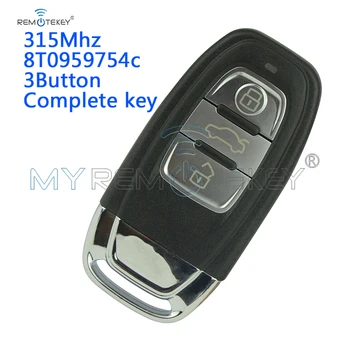 A4 A6 Q5 SQ5 akıllı anahtar 3 Düğme Anahtar Ekleme ile 315MHz 8T0959754C Audi için Araba Anahtarı Değiştirme Remtekey