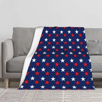 ABD Bayrağı Battaniye Amerikan Yıldız Yurtsever Yumuşak Yatak Odası Atmak Battaniye Kanepe Özelleştirmek Battaniye