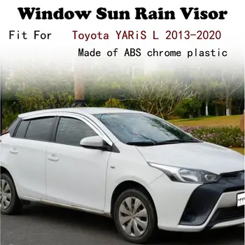 ABS Krom plastik Pencere Siperliği Havalandırma Tonları Güneş Yağmur Koruma araba aksesuarları Toyota YARiS L 2013-2020 İçin