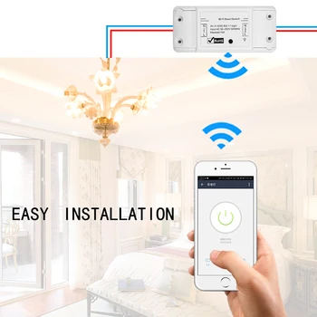 AC90 - 250V 10A evrensel Wifi anahtarı DIY kablosuz uzaktan kumanda akıllı ev otomasyonu için ışık röle modülü denetleyici