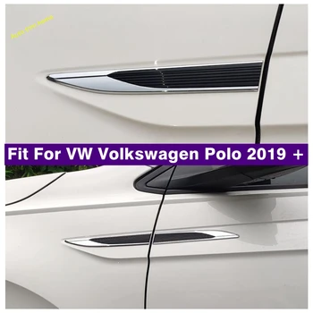Aksesuarları Dış Tamir Kiti Araba Yaprak Kurulu Dekorasyon Köpekbalığı Solungaçları Paneli Kapak Trim Fit VW Volkswagen Polo 2019 - 2022 İçin