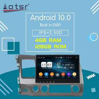 Android 10 HONDA CİVİC 2006 - 2011 İçin Android Araba Radyo Çalar GPS Navigasyon Oynatıcı Araba Multimedya Oynatıcı 4G LTE CARPLAY