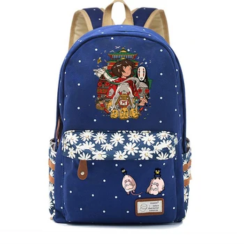 Anime Ruhların Kaçışı Sırt Çantası Rahat Yüksek Kaliteli Tuval Packsack Schoolbag Teenger Mochila Unisex Öğrenci Seyahat Laptop Çantası