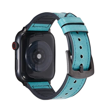 Apple watch band için apple watch band için Hakiki deri ile silikon kayış