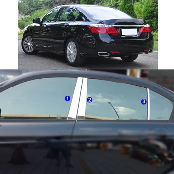 Araba Sticker Garnitür Ayağı Pencere Orta Şerit Trim Çerçeve Davlumbaz Parçaları Honda Accord Sedan 9th 2013 2014 2015 2016 2017