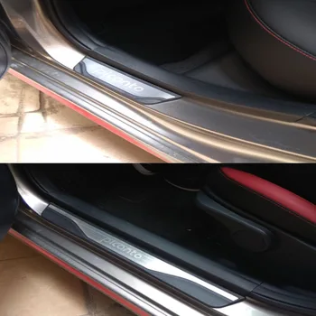 Araba Styling Kia Picanto 2021 İçin Aksesuarları Paslanmaz Çelik kapı eşiği Trim sürtme plakası Koruyucu Muhafızları 2012 2015 2016 2018
