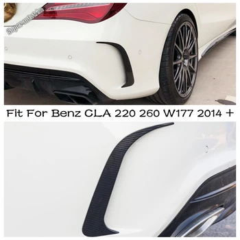 Arka Tampon Spoiler Hava Çıkış Kapağı Trim Siyah / Karbon Fiber İçin Fit Mercedes-Benz CLA 220 260 W177 2014-2019