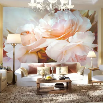 Avrupa tarzı oturma odası dekorasyon boyama yüksek dereceli klasik çiçek yağlıboya villa otel restoran herhangi bir boyut duvar kağıdı