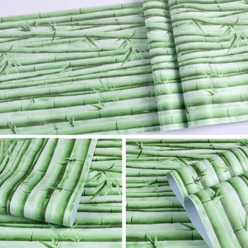 Bambu Ahşap Tahıl Kendinden Adhesivewallpaper Yatak Odası Duvarları için Oturma Odası Dekorasyon Duvar duvar çıkartmaları Dekoratif Kabuğu ve Sopa