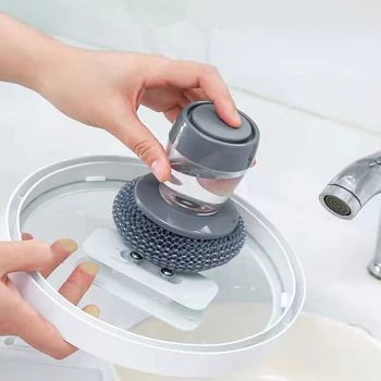 Basın Araçlar Mutfak Otomatik Sıvı Dolum Bulaşık Yıkama Fırçası mutfak fırını Araçları Ev Temizlik İçin