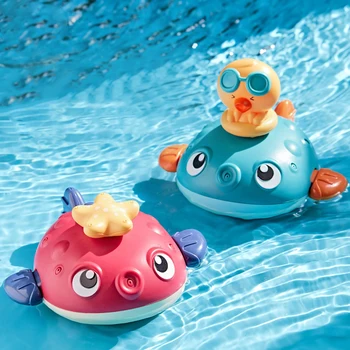 Bebek Banyo Yüzen oyuncak seti Çocuklar Hayvanlar Ördek Kirpi Balığı Su Sprey Yağmurlama Banyo Duş Çocuk Çocuk Banyo Oyuncakları