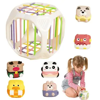 Bebek Şekli Sıralama Oyuncaklar Duyusal Sıralama Kutusu elastik bantlar İstifleme bebek oyuncakları Bebekler İçin Duyusal Sıralama Kutusu Hediyeler 12