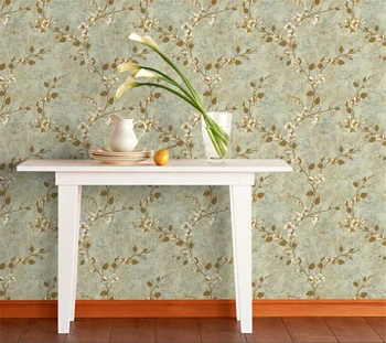 BEİBEHANG Retro rustik yaprak çiçekler duvar kağıdı oturma odası yatak odası dokunmamış arka plan duvar kağıdı ev dekor papel pintado