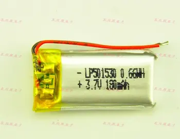 Bluetooth kulaklık pil _ 3.7 v 190 mAh LP501530 polimer pil polimer pil üreticisi Şarj Edilebilir Li-ion Hücre Şarj Edilebilir