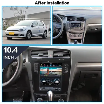 Carplay DSP Android 9.0 PX6 Dikey Tesla Radyo Ekran Araba Multimedya Oynatıcı Stereo GPS Navigasyon VW Golf 7 2013-2016 İçin