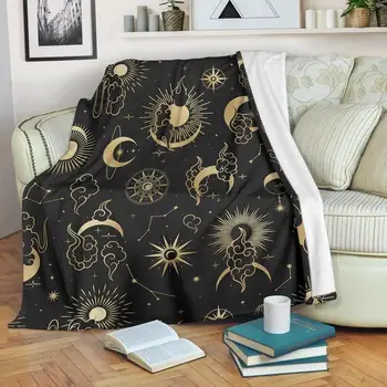 Decke Sonne Mond Böhmischen 3D Flanell Fleece Decken Bettdecke Für Kinder Jungen Mädchen Bettdecke Couch Quilt Abdeckung Reise