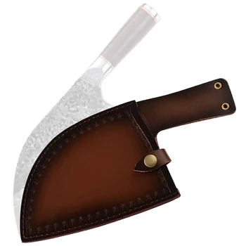 Deri Kın Mutfak Cleaver Doğrama Bıçağı Koruyucu Kılıf Avcılık Piknik Taşınabilir şef bıçağı Bıçak Muhafızları Kapak Kılıf