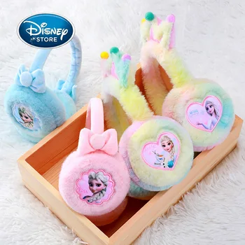 Disney Dondurulmuş Earmuffs Çocuk Kış sıcak Earmuffs Karikatür Elsa Prenses kulak koruyucu Kulak Yastıkları Kızlar Sevimli Öğrenci kulak ısıtıcıları