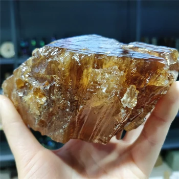 Doğal Ham Mineral Kayalar Turuncu Bal Kehribar Kalsit Kuvars Cevherleri Numune Kaba Kristal Taşlar Dekor Koleksiyonları Toplu