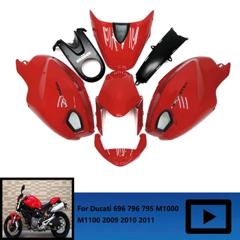 Ducatı 696 795 796 1100 için M1100 2009 2010 2011 motosiklet kaporta kiti ABS