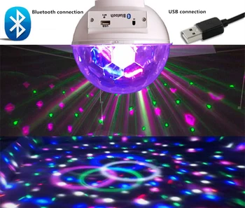 E27 Ay Lambası Projektör Sahne Lambası RGB USB bellek 360 taşınabilir bluetooth'lu hoparlör MP3 KTV Bar Lambaları Doğum Günü Partisi Hediye