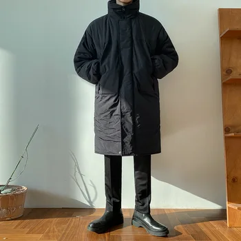 Erkek Pamuk dolgulu ceket Orta Uzunlukta Ceket Kore Tarzı Moda Gevşek Kalın Pamuklu Ceket Yüksek Dereceli Kış Pamuk kapitone ceket