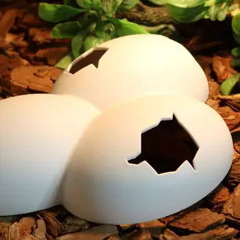 Evcil Sürüngen Mağarası Gizlenmesi Hayvan Pet Vaka Yumurta Kabuk Dekorasyon İçin Kaplumbağa Kertenkele Yılan Kurbağa Kaplumbağa Gizlemek Dekor