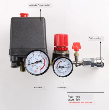 Hava kompresörü Basınç Valfi Anahtarı Manifoldu Basınç Düşürücü Vana Basınç Göstergesi Aydınlatma Aksesuarları Anahtarı