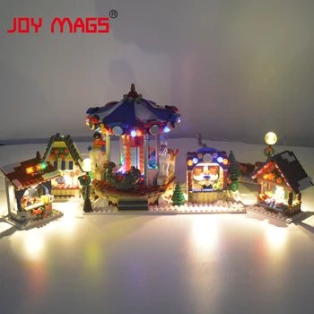 JOY MAGS led ışık Kiti 10235 Noel Kış Köy Pazarı İle Uyumlu 36010 noel hediyesi HİÇBİR Yapı Taşı Modeli