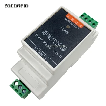 Kablolu Elektrik Kesintisi Alarmı sensör dedektörü AC 220v / 380v üç fazlı akıllı ev kontrol sistemi için mobil uygulama mesaj